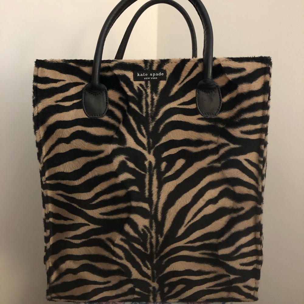 Vintage Kate Spade Zebra Print Tote